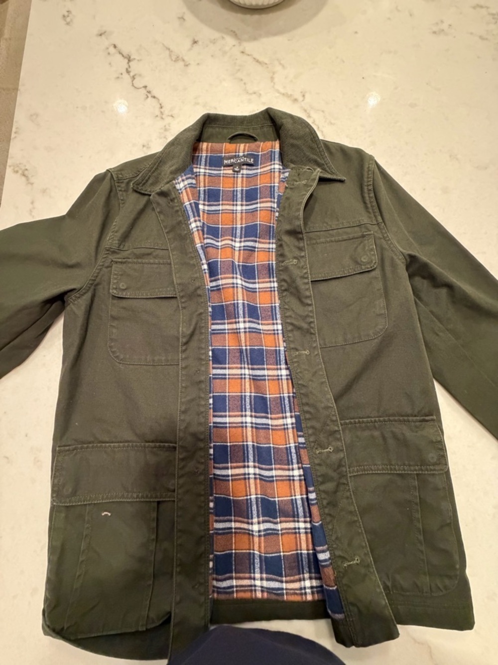 Olive Green Men's Field Jacket - Picture 4 of 6